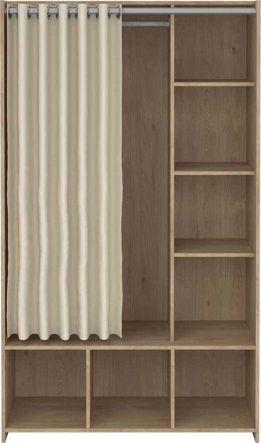 Bílo-béžová šatní skříň v dekoru dubu 105x180 cm Kit – Tvilum