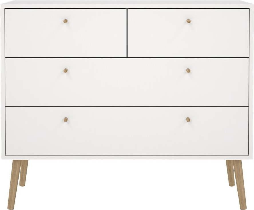 Bílá nízká komoda 99x82 cm Bodo – Tvilum