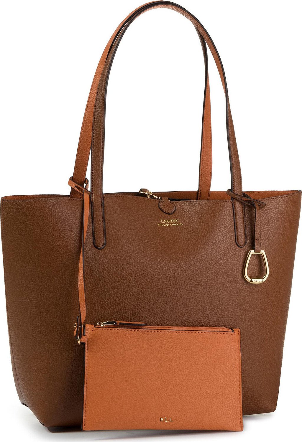 Kabelka Lauren Ralph Lauren Rvrsble Tote 431795329002 L Tan/Org