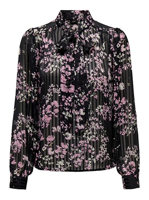 Jacqueline de Yong Dámská halenka JDYMARY Regular Fit 15305295 Black MOONLIGHT MAUVE FLOWER M