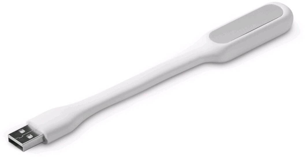 C-TECH USB lampička k notebooku, flexibilní, bílá - UNL-04W