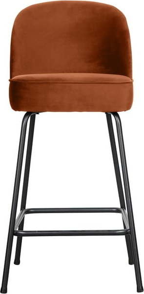 Sametová barová židle v cihlové barvě 89 cm Vogue – BePureHome