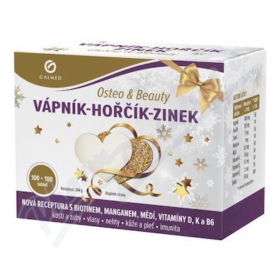 Vápník-hořčík-zinek Osteo&beauty Tbl.2x100 Galmed