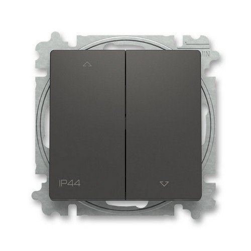 ABB Zoni žaluziové tlačítko č.1/0+1/0 IP44 matná černá 3559T-A88940 237