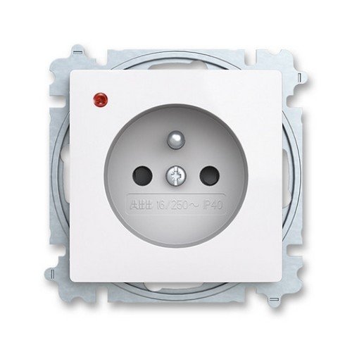 ABB Zoni zásuvka bílá 6699T-A06657 500 s přepěťovou ochranou (2CHT966657A4500)