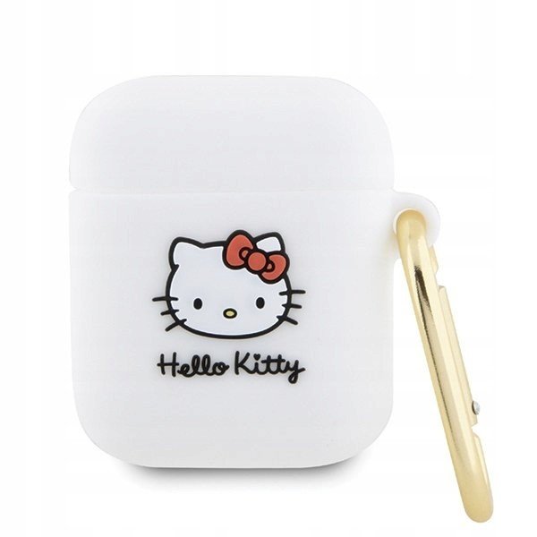 Hello Kitty pouzdro pro Airpods 1/2 cover bílé Kitty Head