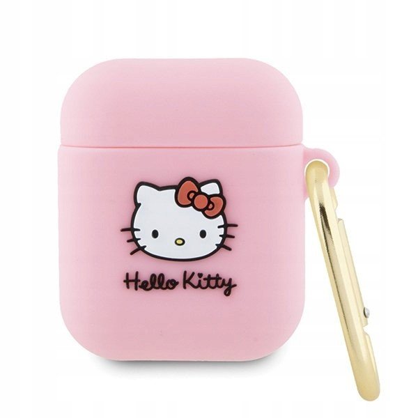 Hello Kitty pouzdro pro Airpods 1/2 cover růžové Kitty Head
