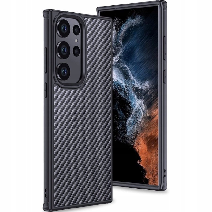 Kevlarové pouzdro pro Samsung Galaxy S23 Ultra, Magsafe Karbon pouzdro, zadní kryt
