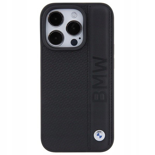 Pouzdro Bmw Leather Cover Leather zadní kryt cover pro iPhone 15 Pro