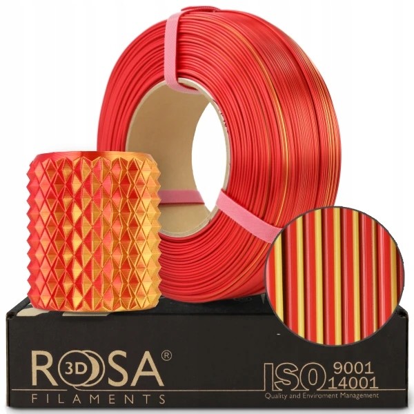 Filament Refill Pla Magic Silk Rosa3D Fire Červený 1kg