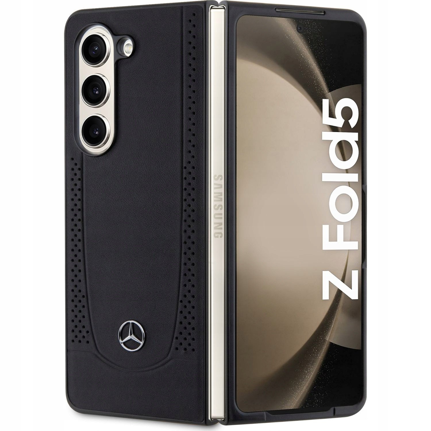 Mercedes kožené pouzdro pro Galaxy Z Fold5, case pouzdro cover