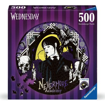 Ravensburger Puzzle kruhové - Wednesday 500 dílků