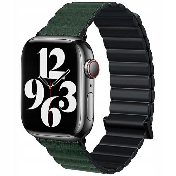 Beline řemínek pro Apple Watch Magnetic Pro 42/44/45/49mm černo/zelený