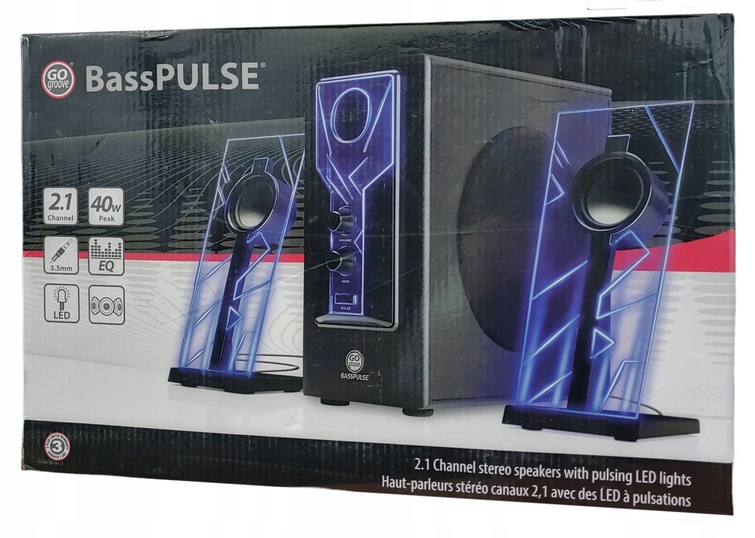 Go Groove: Gogroove Bass Pulse 2.1 Reproduktory (modré)