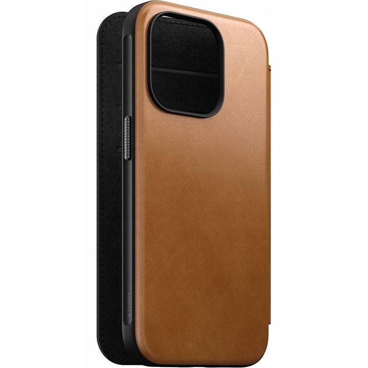 Flipové kožené pouzdro Nomad pro iPhone 15 Pro case zadní kryt