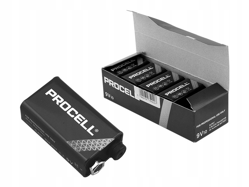 10 ks Alkalická baterie Procell Duracell 6LR61,