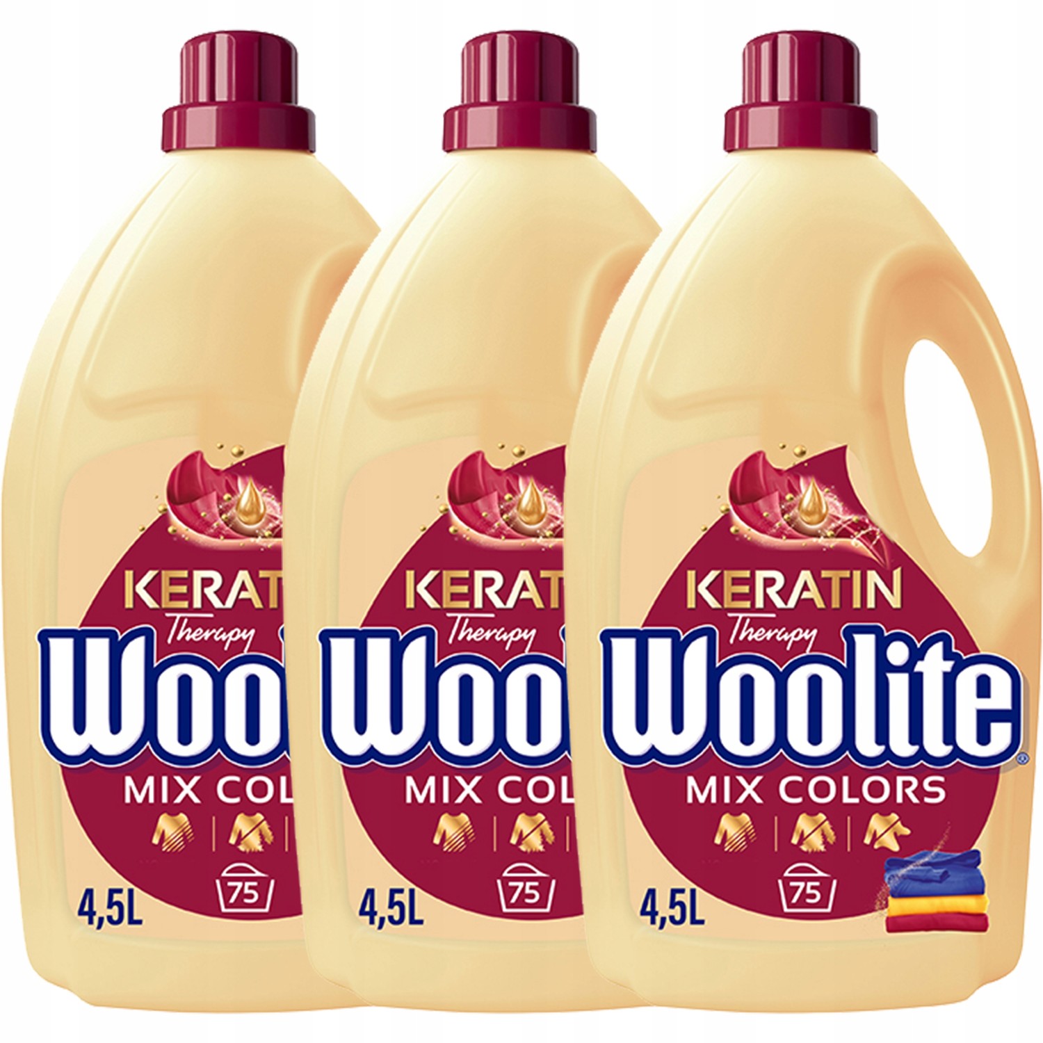 Woolite Colors Tekutý prací gel na barvy 4,5L x3ks