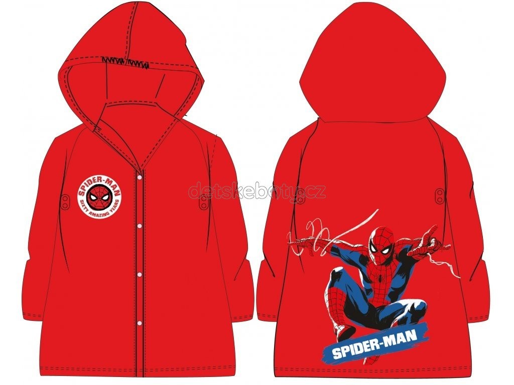 pláštěnka Eexee Spiderman červená Velikost: 116-122