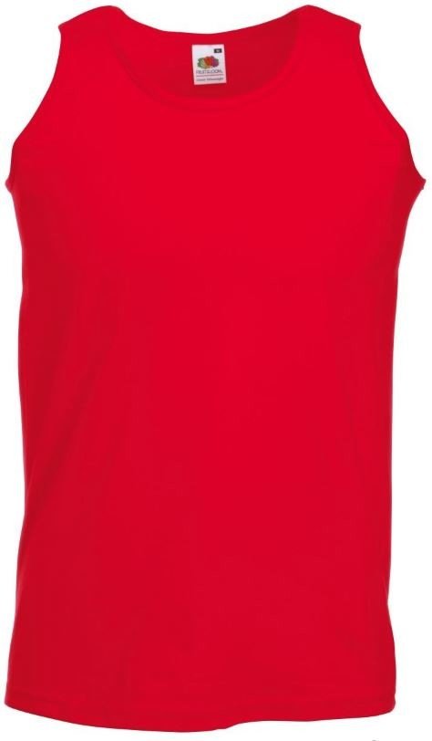 Tílko pánské Fruit of the Loom Valueweight Athletic Vest - červené, S