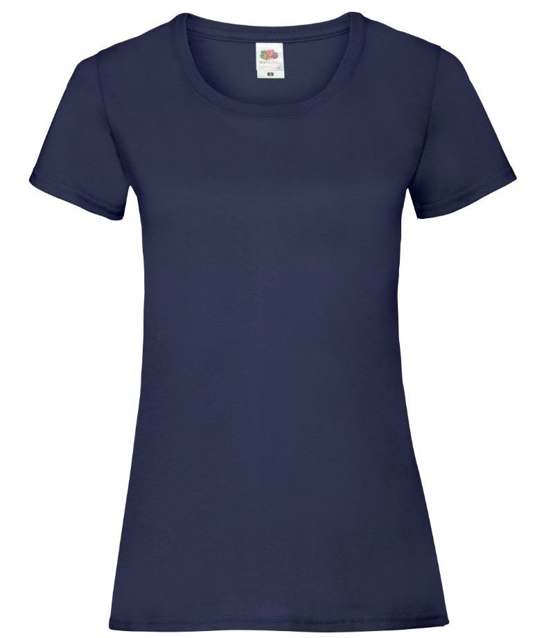 Triko dámské Fruit of the Loom Lady-Fit Valueweight T - tmavé navy, S