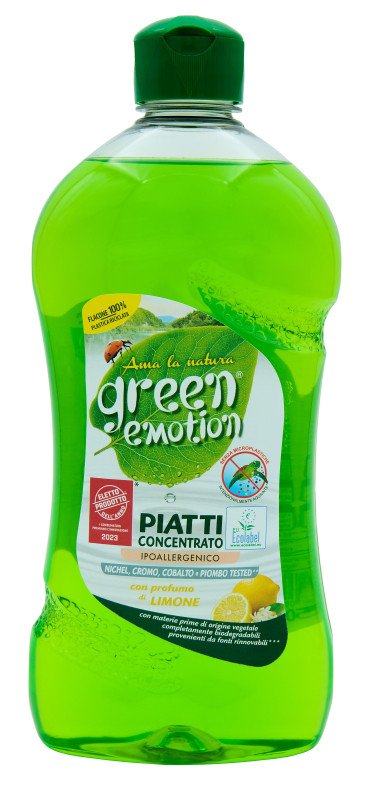 green emotion PIATTI CONCENTRATO 500 ml hypoalergenní prostředek na mytí nádobí - GREEN EMOTION