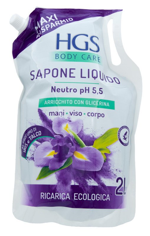 HGS SAPONE LIQUIDO Iris e Talco 2000 ml tekuté mýdlo - HGS