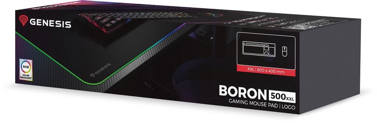 GENESIS Herní podložka pod myš s RGB podsvícením Genesis BORON 500 XXL, 800x400mm (NPG-2110)