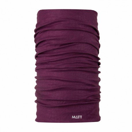 Matt WOOL SCARF Uni aubergin (fialová) tubus / nákrčník z merino vlny