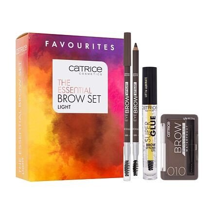 Catrice The Essential Brow Set odstín Light sada tužka na obočí Eye Brow Stylist 1,6 g 020 Date With Ash-Ton + pudr na obočí Brow Powder Waterproof 4 g 010 Ash Blond + gel na obočí Super Glue Brow Styling Gel 4 ml 010 Ultra Hold