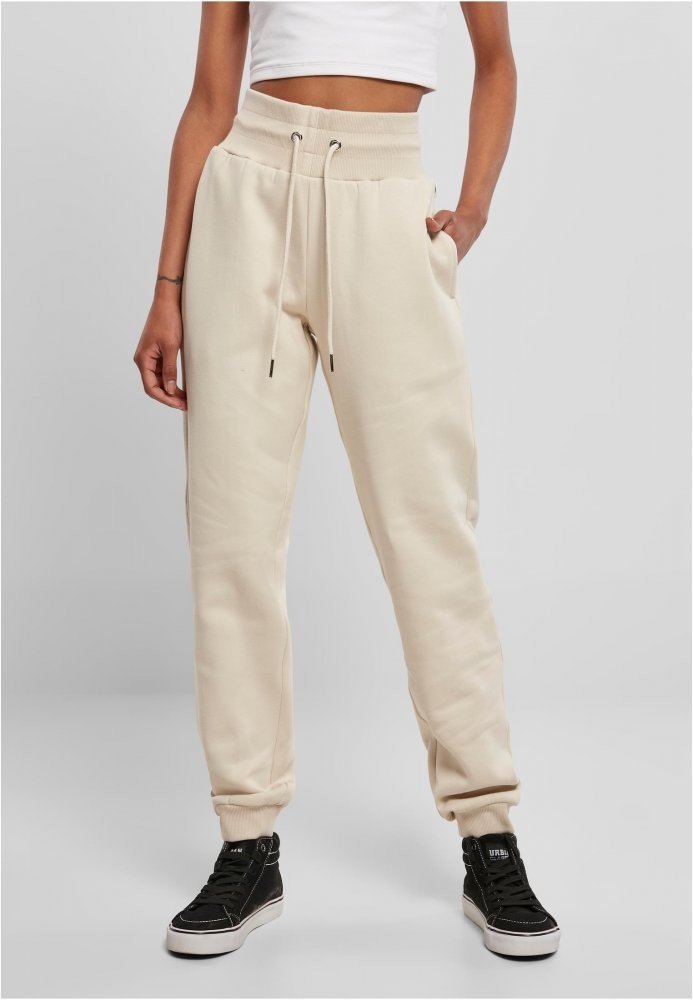 Ladies Organic High Waist Sweat Pants - softseagrass 3XL