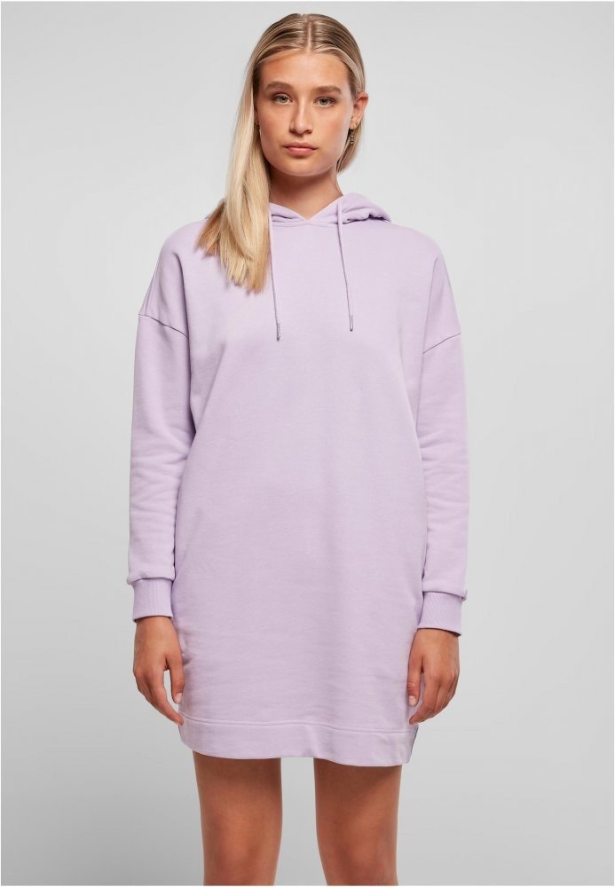 Ladies Organic Oversized Terry Hoody Dress - lilac 5XL