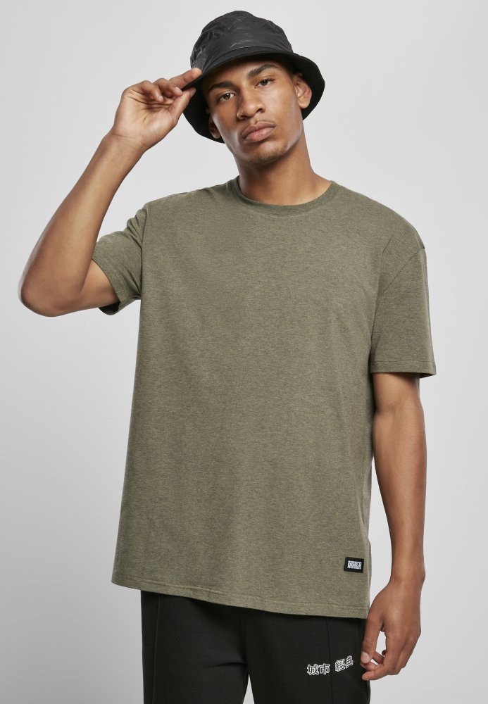 Oversize Melange Tee - darkgreen melange L