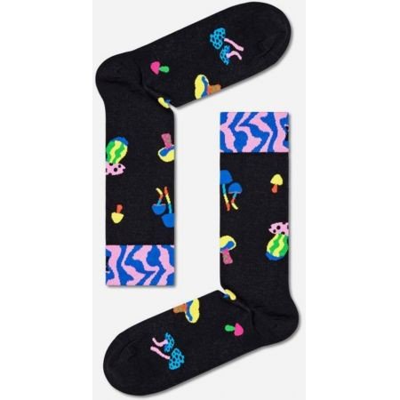 Ponožky Happy Socks Mushrooms - Černá - 36/40