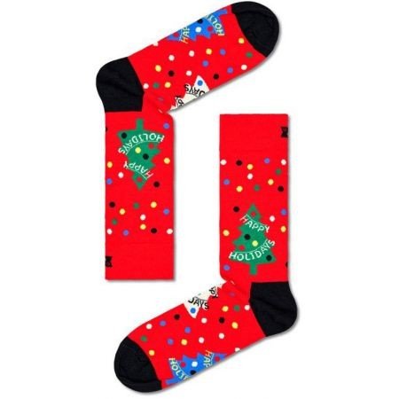 Ponožky Happy Socks Happy Holidays - Červená - 36/40