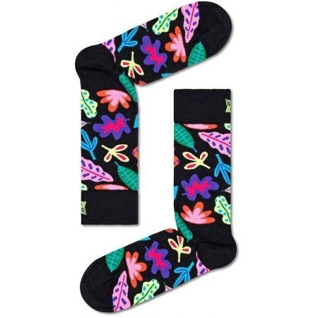 Ponožky Happy Socks Leaves - Černá - 36/40