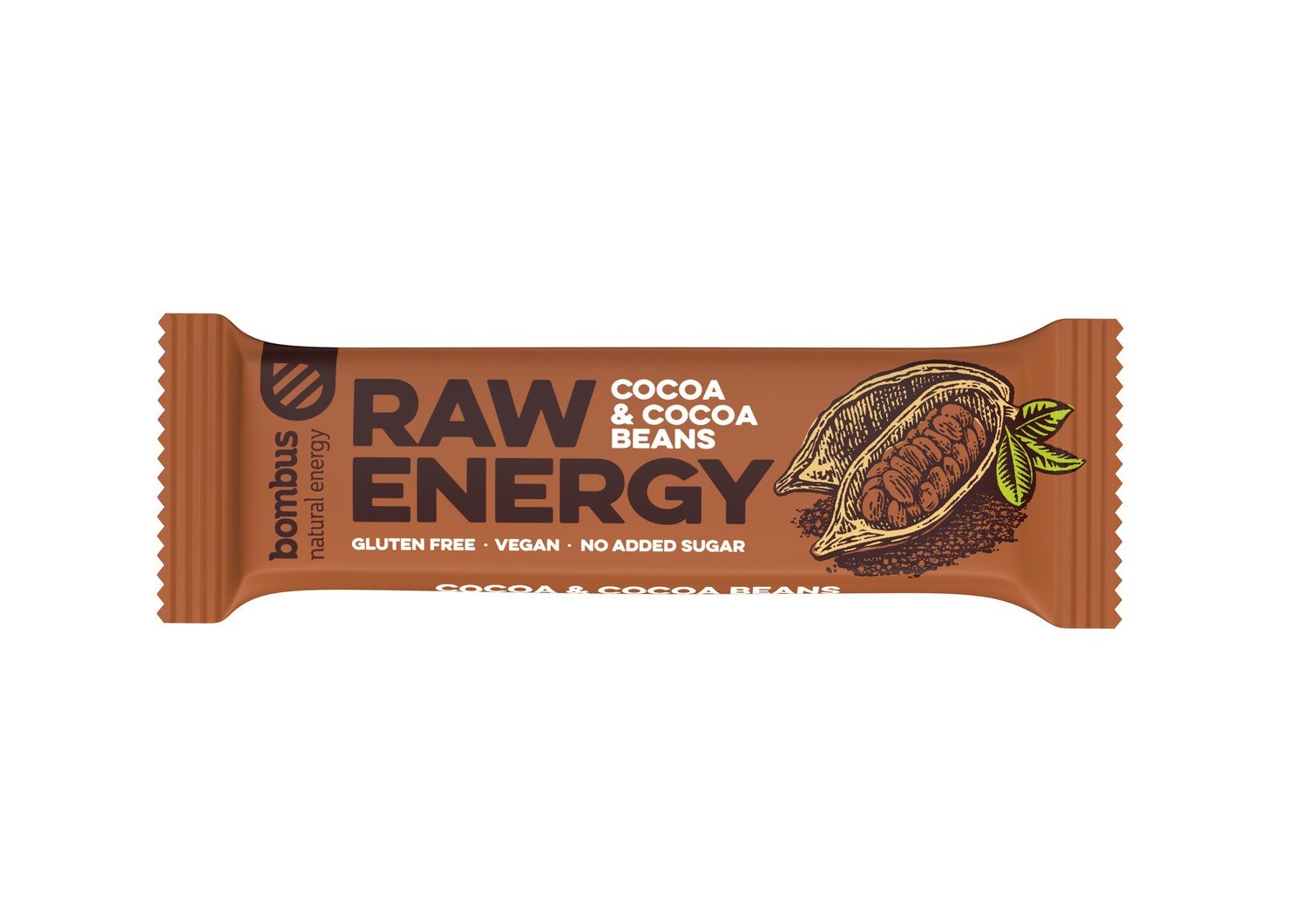 Bombus Energy tyčinka kakao a kakaové boby Raw 50 g Expirace 11.12.2023