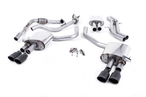 Milltek Sport Catback výfuk Milltek Audi S5 B9 3.0 TFSI V6 Coupe/Cabrio bez sport. difer. (17-) - verze s rezonátorem - koncovky černé Oval (homologace)