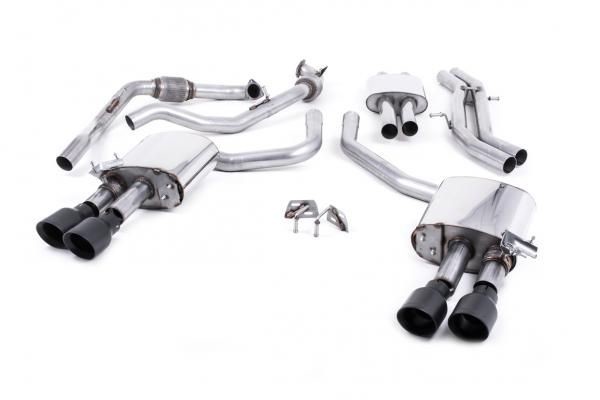 Milltek Sport Catback výfuk Milltek Audi S5 B9 3.0 TFSI V6 Coupe/Cabrio bez sport. difer. (17-) - verze s rezonátorem - koncovky černé (homologace)