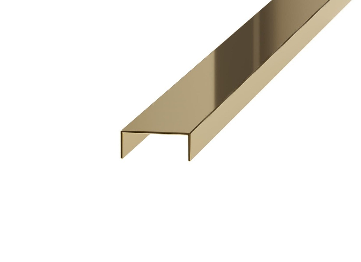 Lišta Eviso dekorační zlatá lesklá, ve tvaru U 270 cm nerez PRGO0003