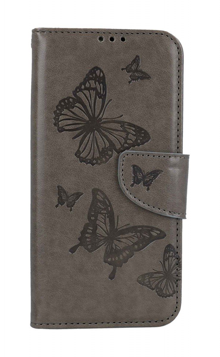 Pouzdro TopQ Samsung A34 knížkové Butterfly šedé 111945