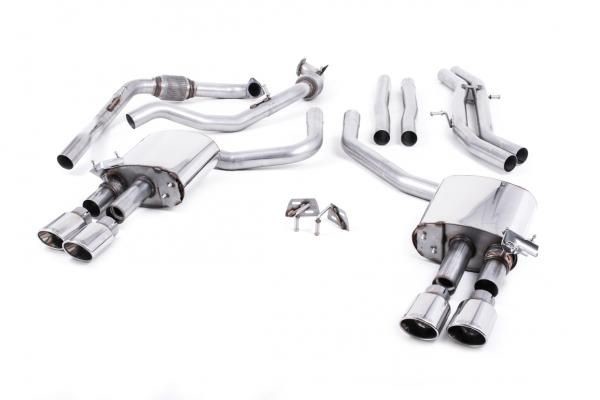 Milltek Sport Catback výfuk Milltek Audi S5 B9 3.0 TFSI V6 Coupe/Cabrio bez sport. difer. (17-) - verze bez rezonátoru - koncovky leštěné Oval