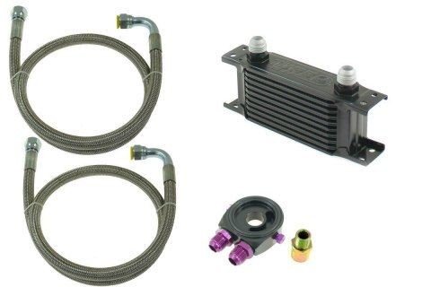 TurboWorks Sada chladiče oleje Slim 7 řad 140x50x50 AN10 černá