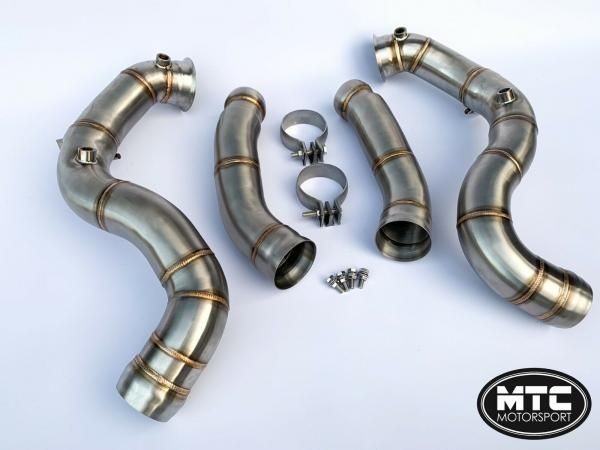 Downpipes s náhradami katalyzátorů MTC Motorsport Mercedes C-Klasse W205 C63 / C63S AMG 4.0 Turbo V8 (15-)