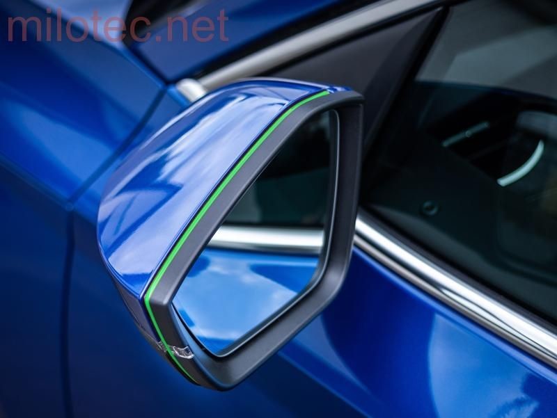 Milotec Design lišta zpětných zrcátek - zelená,Škoda Fabia III. Facelift od r.v. 09/2018 –›