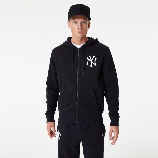 New Era MLB ESSENTIALS FZ HOODY NEYYAN Pánská mikina, černá, veľkosť XL