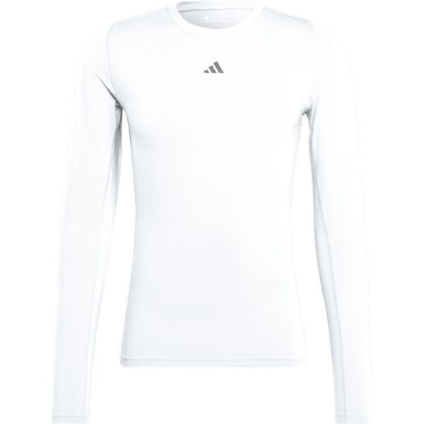 adidas TECHFIT LONG SLEEVE TEE Pánské tričko, bílá, veľkosť M