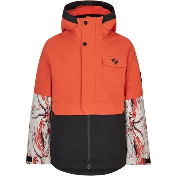 Ziener AWED Chlapecká lyžařská/snowboardová bunda, oranžová, veľkosť 164