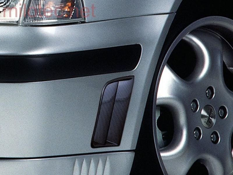 Milotec Boční výdechy předního nárazníku- karbonový design, Škoda Octavia I. 1997-2000