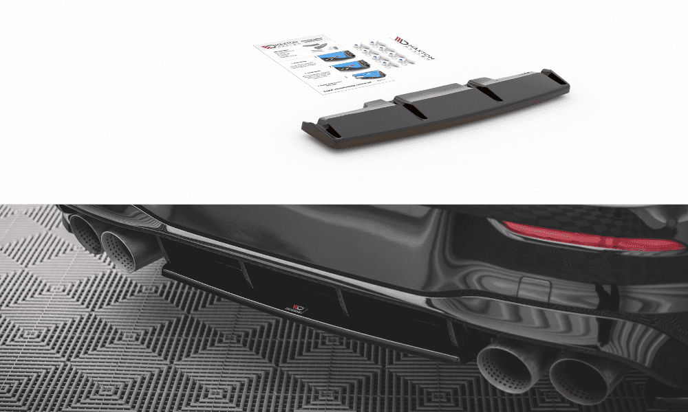 Maxtondesign Středový spoiler pod zadní nárazník Volkswagen Golf R Mk8  2020 -