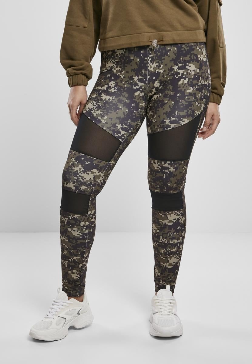 Dámské legíny Camo Tech Mesh ze dřeva digitální kamufláž